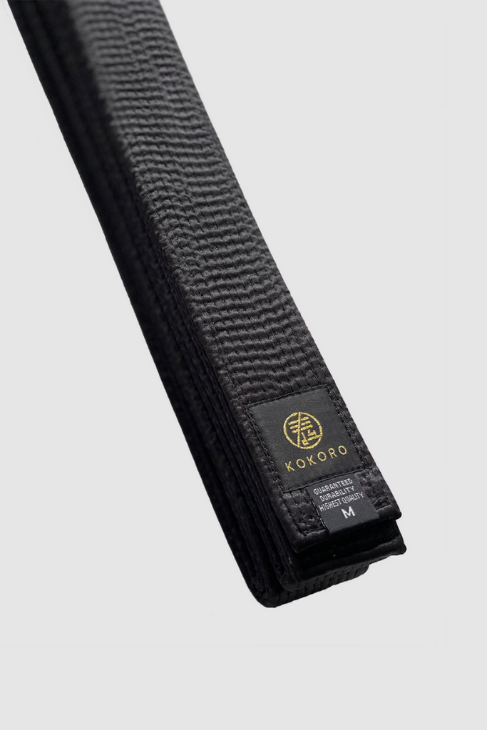 Critical kuro obi for Aikido. High quality black belt by Tamashii Kokoro.