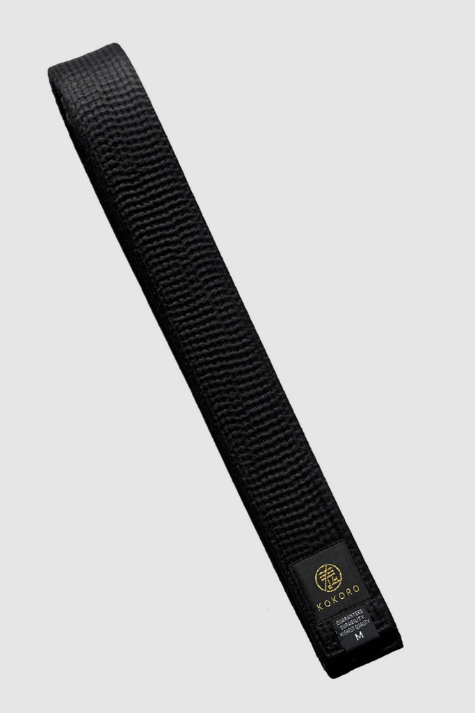 Critical kuro obi for Aikido. High quality black belt by Tamashii Kokoro.